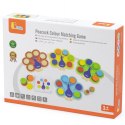 Viga Toys VIGA Drewniana Gra Dopasuj Kolory Pawi Ogon Montessori + Karty