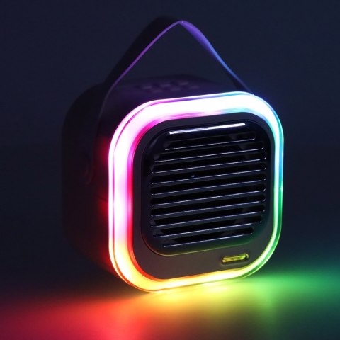 Zestaw do karaoke głośnik Bluetooth 2 mikrofony USB LED 10W kremowy Kik Sp. z o. o. Sp. k. Zestaw do karaoke głośnik Bluetooth 2 mikrofony USB LED 10W kremowy Kik Sp. z o. o. Sp. k.