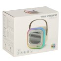 Zestaw do karaoke głośnik Bluetooth 2 mikrofony USB LED 10W kremowy Kik Sp. z o. o. Sp. k.