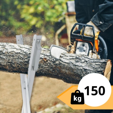 Bituxx Stojak na Drewno do Cięcia Ocynkowany Wytrzymały 150kg Kompaktowy Bituxx Bituxx Stojak na Drewno do Cięcia Ocynkowany Wytrzymały 150kg Kompaktowy Bituxx