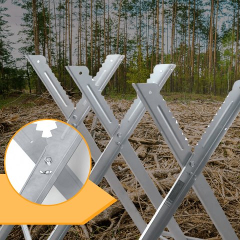 Bituxx Stojak na Drewno do Cięcia Ocynkowany Wytrzymały 150kg Kompaktowy Bituxx Bituxx Stojak na Drewno do Cięcia Ocynkowany Wytrzymały 150kg Kompaktowy Bituxx