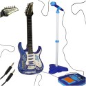 Gitara elektryczna rockowa ze wzmacniaczem mikrofonem dla dzieci niebieska Kik Sp. z o. o. Sp. k.