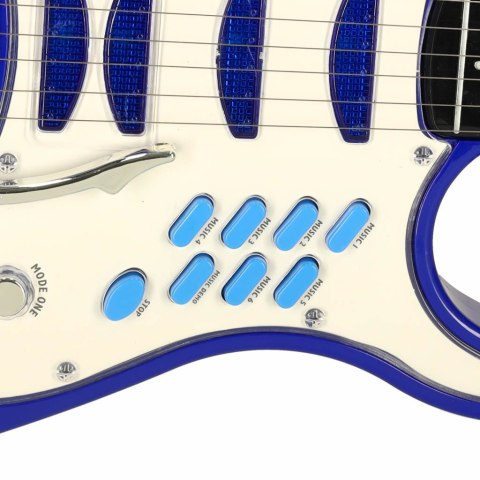 Gitara elektryczna rockowa ze wzmacniaczem mikrofonem dla dzieci niebieska Kik Sp. z o. o. Sp. k. Gitara elektryczna rockowa ze wzmacniaczem mikrofonem dla dzieci niebieska Kik Sp. z o. o. Sp. k.