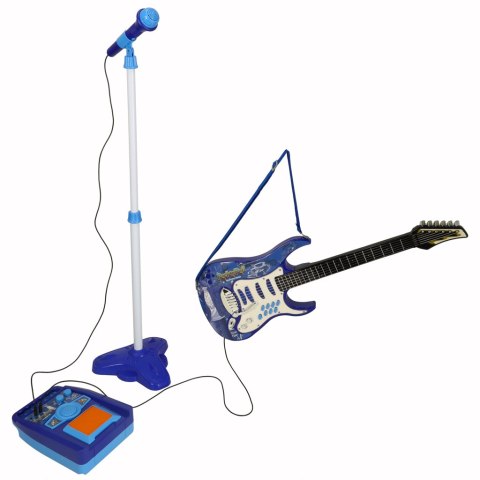 Gitara elektryczna rockowa ze wzmacniaczem mikrofonem dla dzieci niebieska Kik Sp. z o. o. Sp. k. Gitara elektryczna rockowa ze wzmacniaczem mikrofonem dla dzieci niebieska Kik Sp. z o. o. Sp. k.
