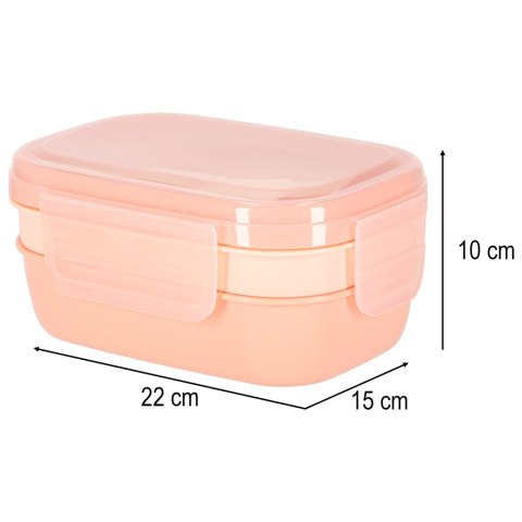 Lunch box śniadaniówka pudełko śniadaniowe z przegródkami dzielone 1900ml morelowe Kik Sp. z o. o. Sp. k. Lunch box śniadaniówka pudełko śniadaniowe z przegródkami dzielone 1900ml morelowe Kik Sp. z o. o. Sp. k.