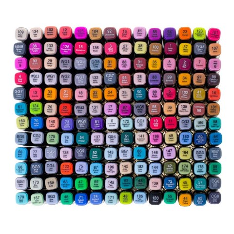 Markery dwustronne mazaki alkoholowe w etui 168 + podstawka Kik Sp. z o. o. Sp. k. Markery dwustronne mazaki alkoholowe w etui 168 + podstawka Kik Sp. z o. o. Sp. k.