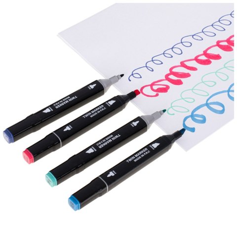 Markery dwustronne mazaki alkoholowe w etui 168 + podstawka Kik Sp. z o. o. Sp. k. Markery dwustronne mazaki alkoholowe w etui 168 + podstawka Kik Sp. z o. o. Sp. k.