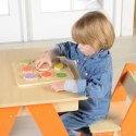 Masterkidz MASTERKIDZ Drewniany Sorter Kształtów Kolorowe Owoce Montessori