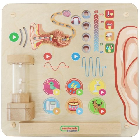 Masterkidz MASTERKIDZ Tablica Edukacyjna Zmysł Słuchu Montessori Masterkidz MASTERKIDZ Tablica Edukacyjna Zmysł Słuchu Montessori