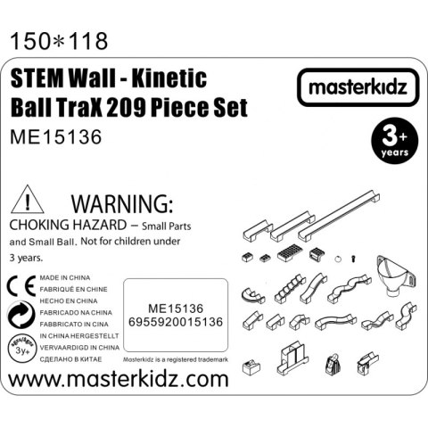 Masterkidz MASTERKIDZ Zestaw Konstrukcyjny Tor dla Piłek Tablica STEM 209elementów Masterkidz MASTERKIDZ Zestaw Konstrukcyjny Tor dla Piłek Tablica STEM 209elementów