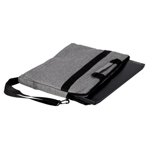 Torba na laptopa 15,6 cali etui pokrowiec z paskiem teczka damska męska mocna szara Kik Sp. z o. o. Sp. k. Torba na laptopa 15,6 cali etui pokrowiec z paskiem teczka damska męska mocna szara Kik Sp. z o. o. Sp. k.