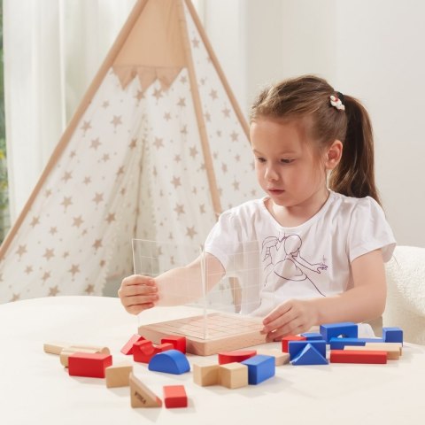 Viga Toys VIGA Drewniana Gra Budowanie Klocki 3D Montessori Viga Toys VIGA Drewniana Gra Budowanie Klocki 3D Montessori