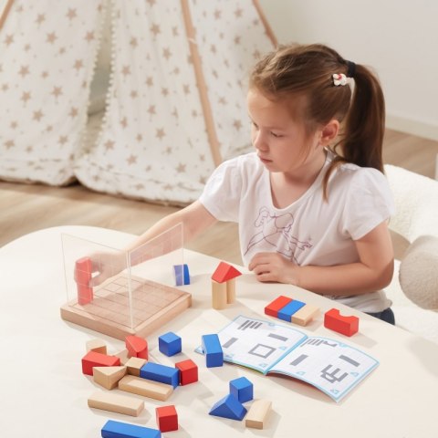 Viga Toys VIGA Drewniana Gra Budowanie Klocki 3D Montessori Viga Toys VIGA Drewniana Gra Budowanie Klocki 3D Montessori