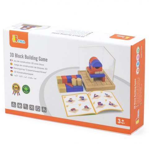 Viga Toys VIGA Drewniana Gra Budowanie Klocki 3D Montessori Viga Toys VIGA Drewniana Gra Budowanie Klocki 3D Montessori
