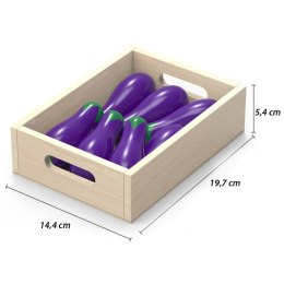 Viga Toys VIGA Drewniane Owoce Warzywa Zestaw 10 skrzynek