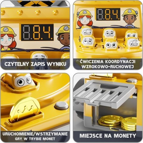 Woopie WOOPIE Gra Zręcznościowa Uderz Młotkiem Wbijak Plac Budowy z Akcesoriami Woopie WOOPIE Gra Zręcznościowa Uderz Młotkiem Wbijak Plac Budowy z Akcesoriami