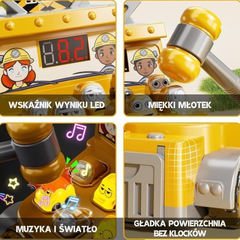 Woopie WOOPIE Gra Zręcznościowa Uderz Młotkiem Wbijak Plac Budowy z Akcesoriami Woopie WOOPIE Gra Zręcznościowa Uderz Młotkiem Wbijak Plac Budowy z Akcesoriami