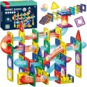 Woopie WOOPIE Klocki Magnetyczne Konstrukcyjne 3D Zestaw Edukacyjny Tor Kulkowy 105el.