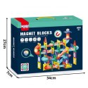 Woopie WOOPIE Klocki Magnetyczne Konstrukcyjne 3D Zestaw Edukacyjny Tor Kulkowy 105el.