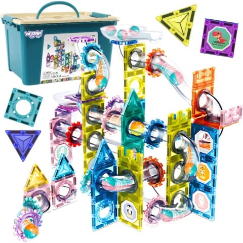 Woopie WOOPIE Klocki Magnetyczne Konstrukcyjne 3D Zestaw Edukacyjny Tor Kulkowy 126el.el. Woopie WOOPIE Klocki Magnetyczne Konstrukcyjne 3D Zestaw Edukacyjny Tor Kulkowy 126el.el.
