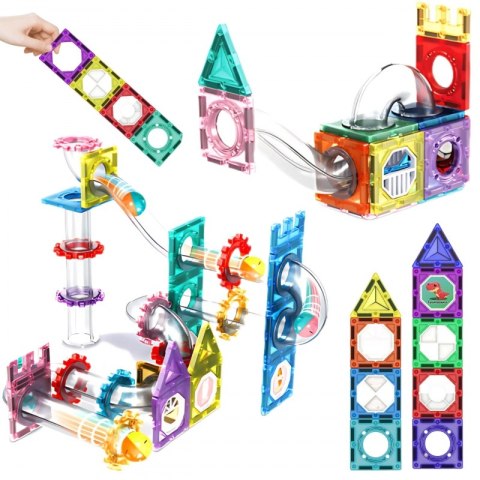 Woopie WOOPIE Klocki Magnetyczne Konstrukcyjne 3D Zestaw Edukacyjny Tor Kulkowy 126el.el. Woopie WOOPIE Klocki Magnetyczne Konstrukcyjne 3D Zestaw Edukacyjny Tor Kulkowy 126el.el.