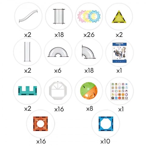 Woopie WOOPIE Klocki Magnetyczne Konstrukcyjne 3D Zestaw Edukacyjny Tor Kulkowy 126el.el. Woopie WOOPIE Klocki Magnetyczne Konstrukcyjne 3D Zestaw Edukacyjny Tor Kulkowy 126el.el.
