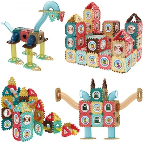 Woopie WOOPIE Klocki Magnetyczne Konstrukcyjne 3D Zestaw Edukacyjny Tor Kulkowy 128el. Woopie WOOPIE Klocki Magnetyczne Konstrukcyjne 3D Zestaw Edukacyjny Tor Kulkowy 128el.