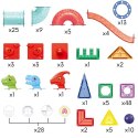 Woopie WOOPIE Klocki Magnetyczne Konstrukcyjne 3D Zestaw Edukacyjny Tor Kulkowy 170el.