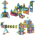 Woopie WOOPIE Klocki Magnetyczne Konstrukcyjne 3D Zestaw Edukacyjny Tor Kulkowy 42 el.