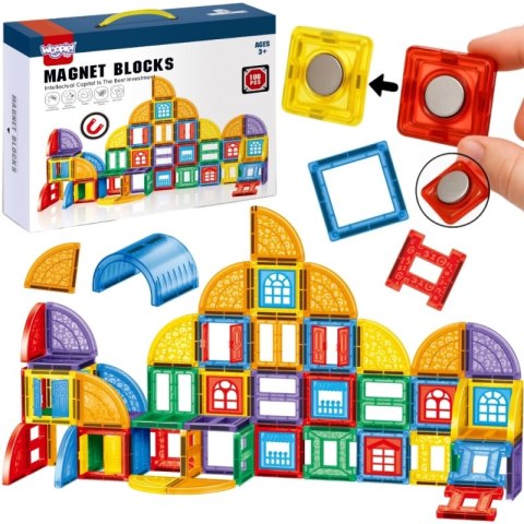 Woopie WOOPIE Klocki Magnetyczne Konstrukcyjne 3D Zestaw Edukacyjny Zamek 100el. Woopie WOOPIE Klocki Magnetyczne Konstrukcyjne 3D Zestaw Edukacyjny Zamek 100el.