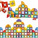 Woopie WOOPIE Klocki Magnetyczne Konstrukcyjne 3D Zestaw Edukacyjny Zamek 100el.