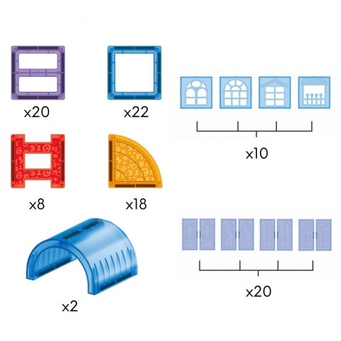 Woopie WOOPIE Klocki Magnetyczne Konstrukcyjne 3D Zestaw Edukacyjny Zamek 100el. Woopie WOOPIE Klocki Magnetyczne Konstrukcyjne 3D Zestaw Edukacyjny Zamek 100el.