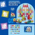 Woopie WOOPIE Klocki Magnetyczne Konstrukcyjne 3D Zestaw Edukacyjny Zamek Pojazdy110el..