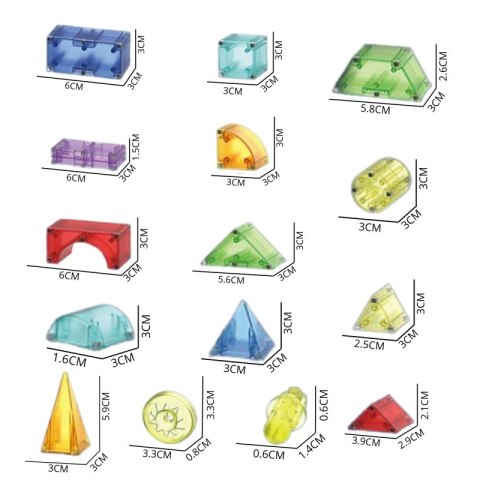 Woopie WOOPIE Klocki Magnetyczne Konstrukcyjne Sześciany 3D Zestaw Edukacyjny 63 el. Woopie WOOPIE Klocki Magnetyczne Konstrukcyjne Sześciany 3D Zestaw Edukacyjny 63 el.