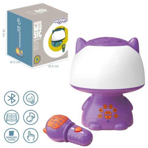Woopie WOOPIE Multifunkcyjna Lampka RGB Głośnik Bluetooth Karaoke Modulator Głosu Karta SD AUX Fioletowa Woopie WOOPIE Multifunkcyjna Lampka RGB Głośnik Bluetooth Karaoke Modulator Głosu Karta SD AUX Fioletowa