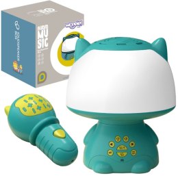 Woopie WOOPIE Multifunkcyjna Lampka RGB Głośnik Bluetooth Karaoke Modulator Głosu Karta SD AUX Turkusowa