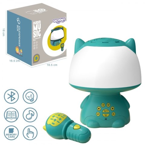 Woopie WOOPIE Multifunkcyjna Lampka RGB Głośnik Bluetooth Karaoke Modulator Głosu Karta SD AUX Turkusowa Woopie WOOPIE Multifunkcyjna Lampka RGB Głośnik Bluetooth Karaoke Modulator Głosu Karta SD AUX Turkusowa