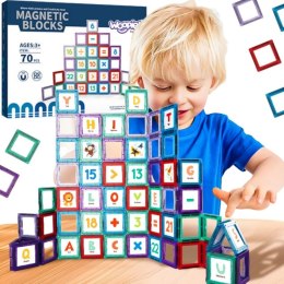 Woopie WOOPIE Przestrzenne Klocki Magnetyczne Nauka Liczb 70 Elementów