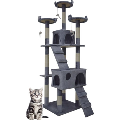 E-hurtownia DRAPAK DLA KOTA DUŻY 170cm WYSOKI LEGOWISKO DOMEK DRZEWKO JASNY SZARY E-hurtownia DRAPAK DLA KOTA DUŻY 170cm WYSOKI LEGOWISKO DOMEK DRZEWKO JASNY SZARY