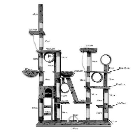 E-hurtownia DRAPAK DLA KOTA XXL DUŻY 255cm WIELKI DOMEK HAMAK TUBA CZARNY E-hurtownia DRAPAK DLA KOTA XXL DUŻY 255cm WIELKI DOMEK HAMAK TUBA CZARNY
