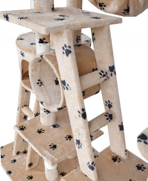 E-hurtownia DRAPAK DLA KOTA XXL DUŻY 255cm WIEŻA HAMAK TUBA DOMEK BEŻOWY W ŁAPKI