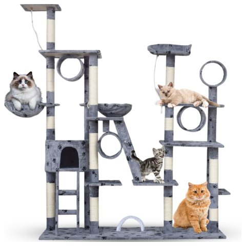 E-hurtownia DRAPAK DLA KOTA XXL DUŻY 255cm WIEŻA HAMAK TUBA DOMEK JASNY SZARY W ŁAPKI E-hurtownia DRAPAK DLA KOTA XXL DUŻY 255cm WIEŻA HAMAK TUBA DOMEK JASNY SZARY W ŁAPKI