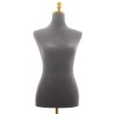 E-hurtownia Manekin krawiecki damski szary welurowy regulowany lekki butik stabilny E-hurtownia Manekin krawiecki damski szary welurowy regulowany lekki butik stabilny