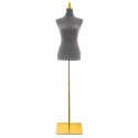 E-hurtownia Manekin krawiecki damski szary welurowy regulowany lekki butik stabilny E-hurtownia Manekin krawiecki damski szary welurowy regulowany lekki butik stabilny