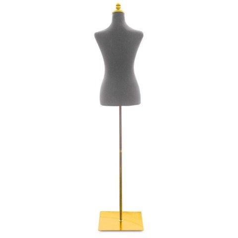 E-hurtownia Manekin krawiecki damski szary welurowy regulowany lekki butik stabilny E-hurtownia Manekin krawiecki damski szary welurowy regulowany lekki butik stabilny