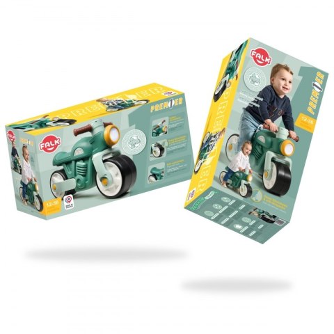 FALK FALK Jeździk Biegowy Ciche Koła Motor Prem1er Retro Zielony 12+ FALK FALK Jeździk Biegowy Ciche Koła Motor Prem1er Retro Zielony 12+
