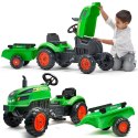 FALK FALK Traktorek X Tractor Zielony z Przyczepką Klakson od 2 Lat FALK FALK Traktorek X Tractor Zielony z Przyczepką Klakson od 2 Lat