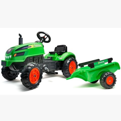 FALK FALK Traktorek X Tractor Zielony z Przyczepką Klakson od 2 Lat FALK FALK Traktorek X Tractor Zielony z Przyczepką Klakson od 2 Lat