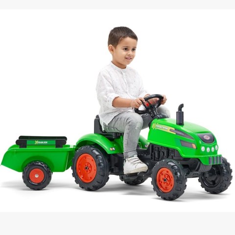 FALK FALK Traktorek X Tractor Zielony z Przyczepką Klakson od 2 Lat FALK FALK Traktorek X Tractor Zielony z Przyczepką Klakson od 2 Lat