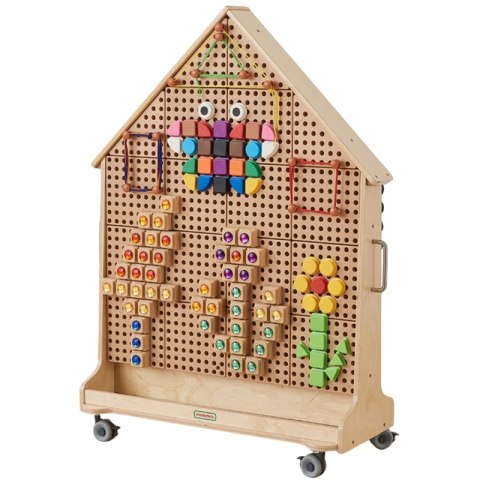 Masterkidz MASTERKIDZ Drewniana Tablica STEM Wolnostojąca XXL w Kształcie Domu + Akcesoria Masterkidz MASTERKIDZ Drewniana Tablica STEM Wolnostojąca XXL w Kształcie Domu + Akcesoria